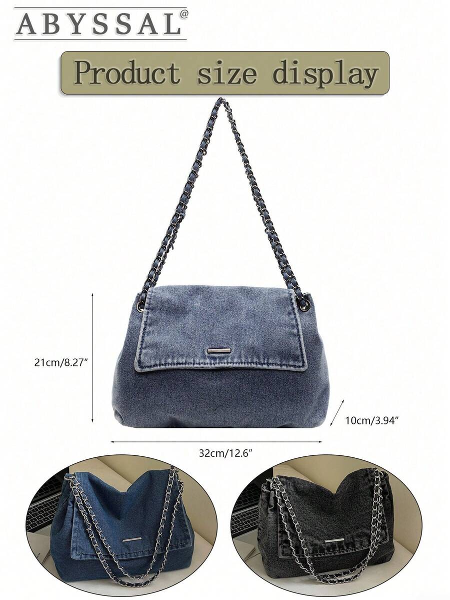 Y2k Denim Tote Bag For Women- Large Capacity Convertible Shoulder & Crossbody Bag Tote Bag Cowgirl Core Vintage Jeans Bag For Date Travel Essential
