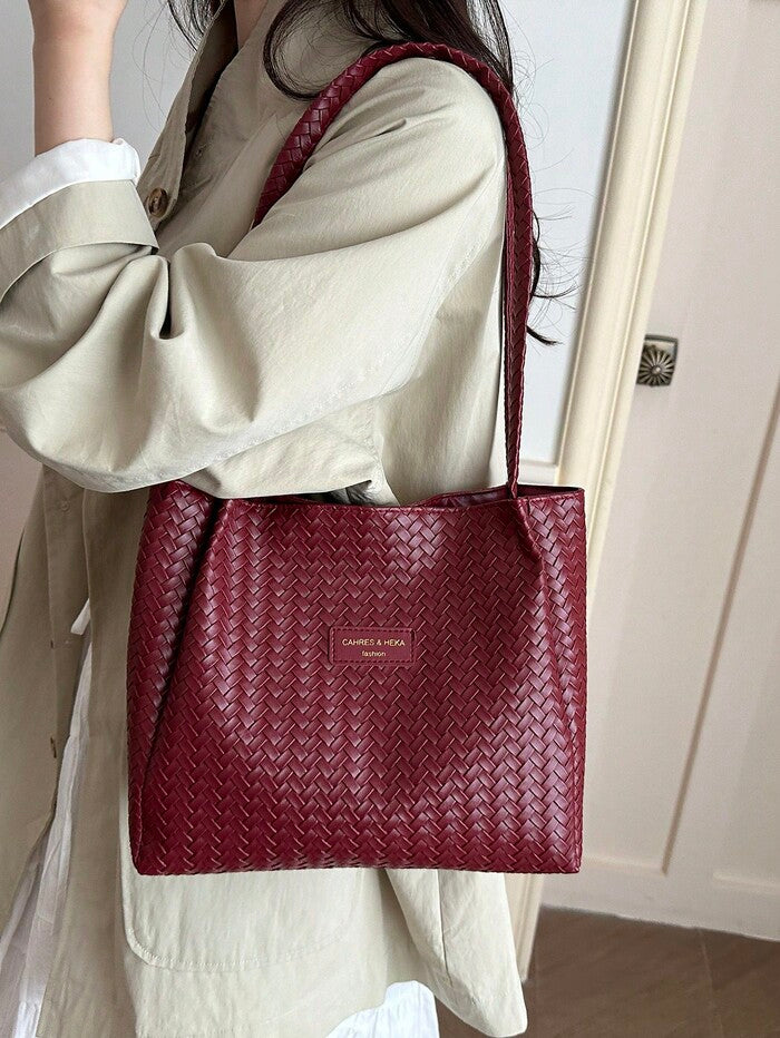 Korean Style Cross-Border Retro Casual Office Commute Large Capacity Women's PU
