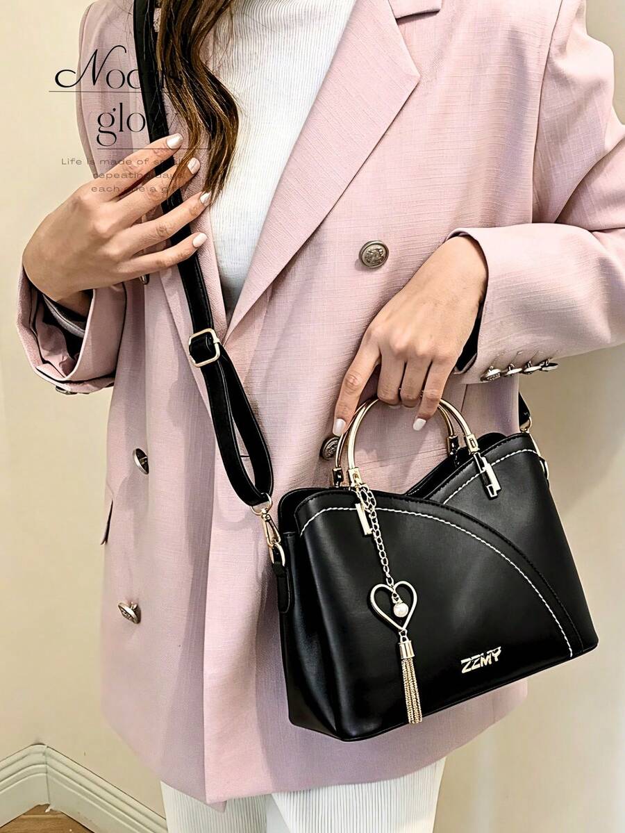 New Large Capacity Fashion Versatile Bag For Women Easy Color-Block Texture Crossbody Bag Casual Tote Bag For Summer Commuting Shopping Travel
