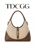 1pc Colorblock Dumpling Bag, Women's Handle Shoulder Crossbody Tote Bag, Fashion Commuter Bag, Suitable For Daily, Dating And Shopping