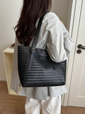 Large Capacity Bag For Women's Autumn And Winter Versatile 2024 New Simple Shoulder Bag, College Student Class Bag, Commuting Tote Bag