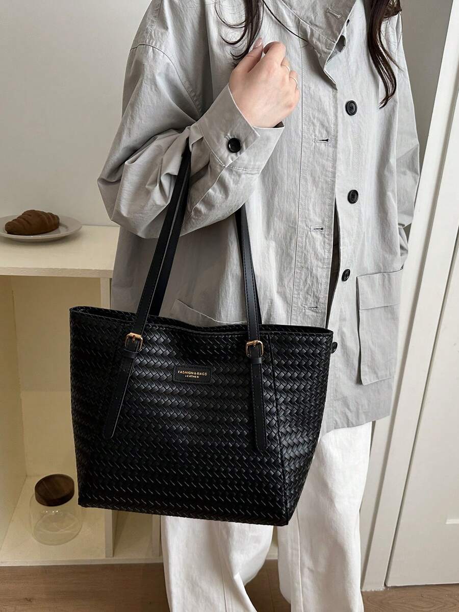 Large Capacity Bag For Women's Autumn And Winter Versatile 2024 New Simple Shoulder Bag, College Student Class Bag, Commuting Tote Bag