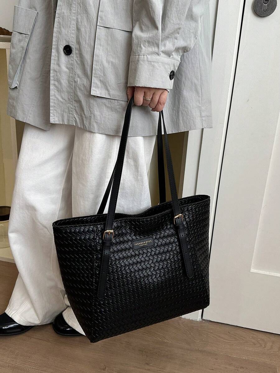 Large Capacity Bag For Women's Autumn And Winter Versatile 2024 New Simple Shoulder Bag, College Student Class Bag, Commuting Tote Bag