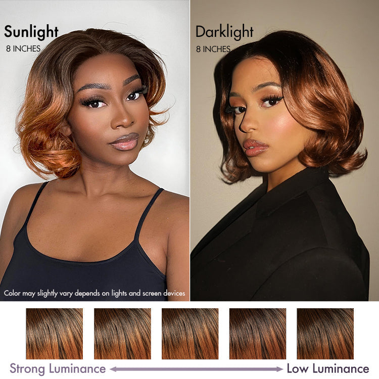 1 SEC INSTALL WIG | Elegant Boss Vibe Short Pixie Cut Ombre Ginger Glueless Minimalist HD Lace Wig Ready to Go Pre-cut Lace