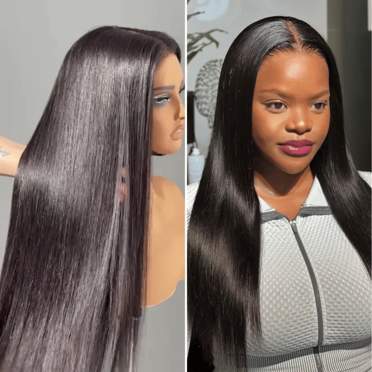 PreMax Wigs | 180% Density Bone Straight Glueless 5x5 Closure HD Lace Lace Wig Pre-cut & Plucked & Bleached