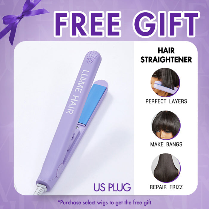 Graceful Natural Black Body Wave with Bangs 5x5 Closure Lace Glueless C Part Long Wig - US Only