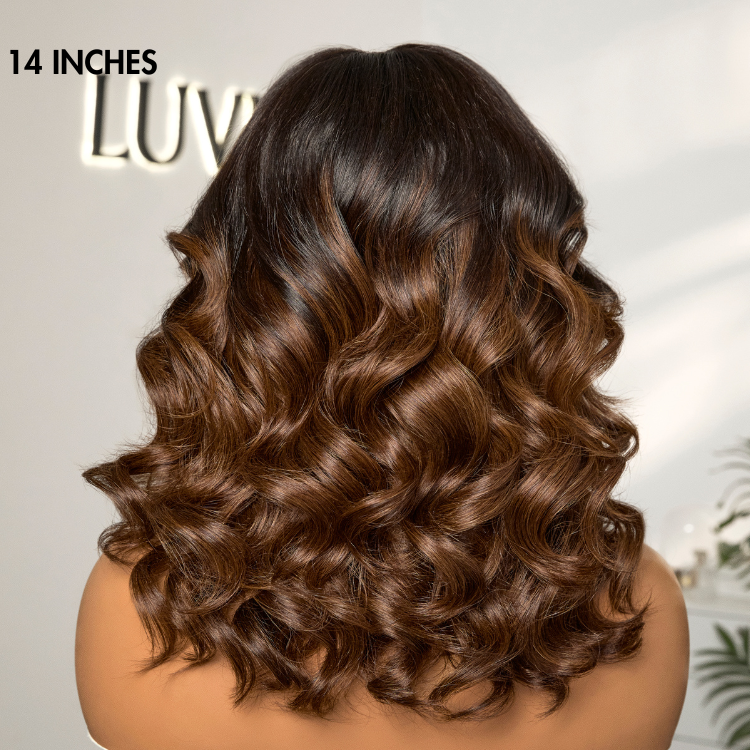 PreMax Wigs |  Ombre Brown Loose Body Wave Glueless 5x5 Closure Lace Wig Pre-Cut Lace - US Only
