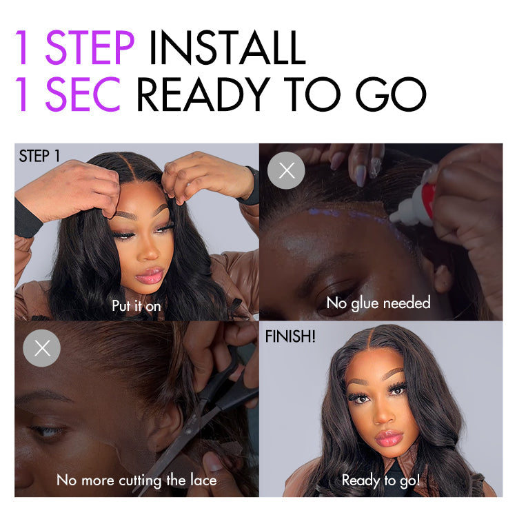 New Customers Only | 1 SEC INSTALL WIG | Mature Boss Brown Ombre Highlight / Natural Black Loose Wave Glueless Minimalist HD Lace Wig