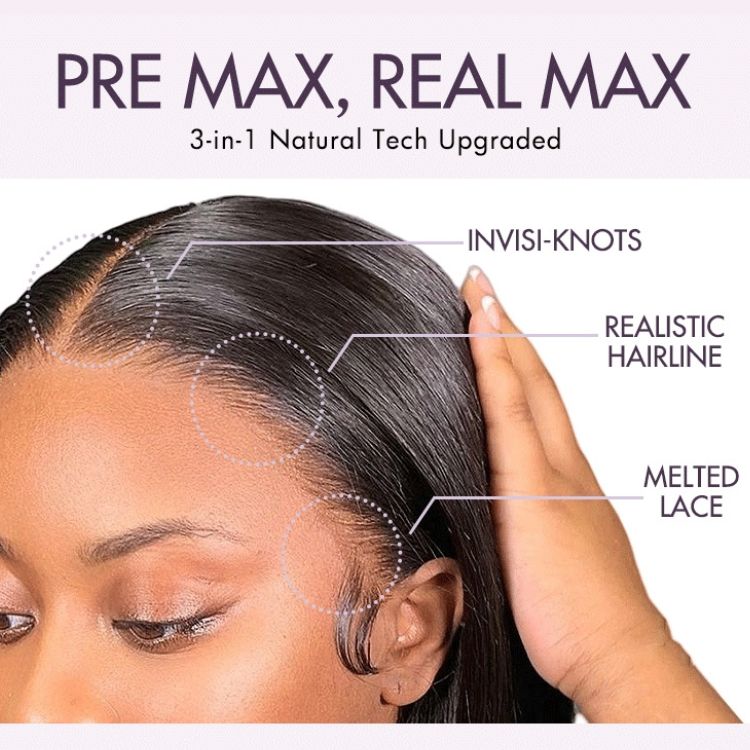 New Customers Only | PreMax Wigs - Honey Blonde Highlight / Natural Black / Ombre Blonde Bouncy Body Wave Glueless 13x4 Frontal Lace Human Hair Wig