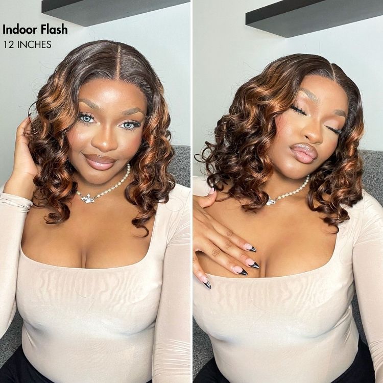 Luvme Hair 180% Density Elegant Chocolate Brown Loose Wave Minimalist HD Lace Glueless Wig Pre-Cut Lace - US Only