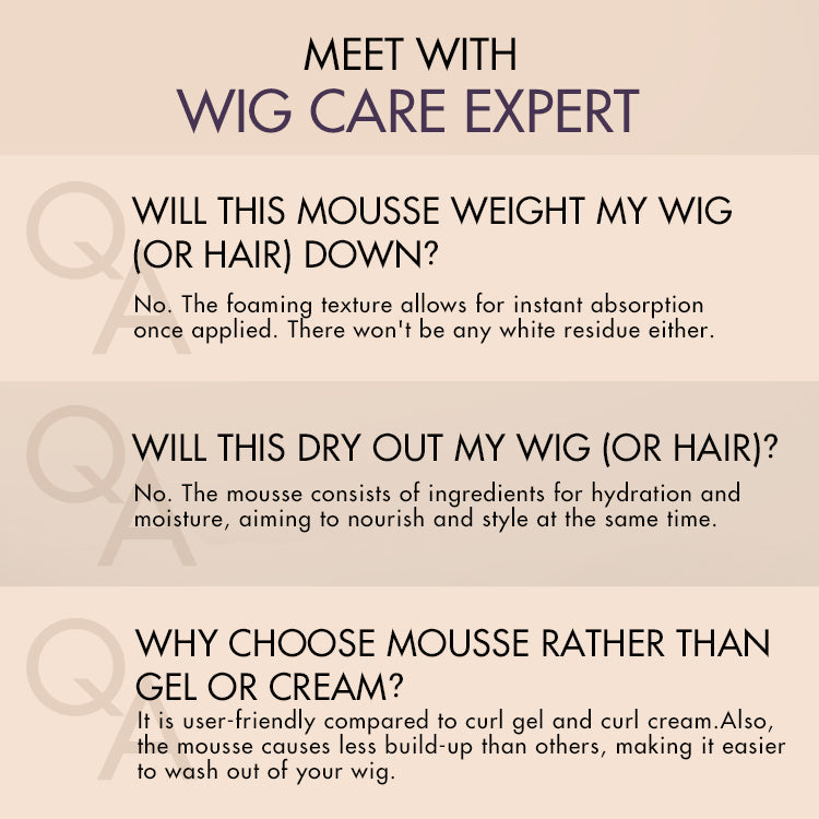 US Only | Wig Curl Mousse with Coconut Oil & Shea, Bounceable Curls, Strong Hold, Frizz Control Styling | Add-on Item