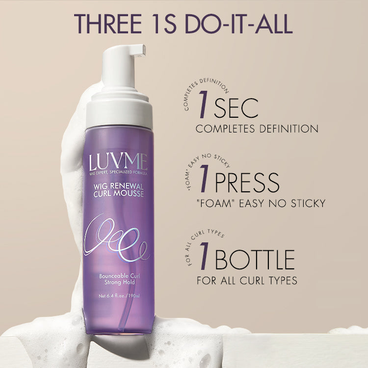 US Only | Wig Curl Mousse with Coconut Oil & Shea, Bounceable Curls, Strong Hold, Frizz Control Styling | Add-on Item