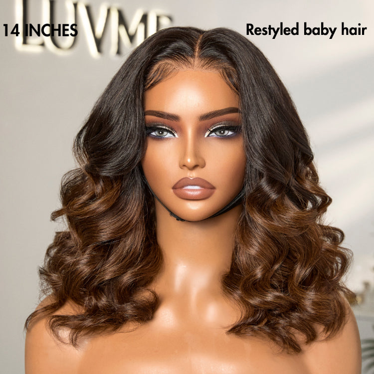 PreMax Wigs |  Ombre Brown Loose Body Wave Glueless 5x5 Closure Lace Wig Pre-Cut Lace - US Only