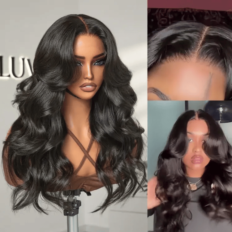 Trendy Layered Cut Loose Body Wave 5x5 Closure HD Lace Glueless Mid Part Long Wig - US Only