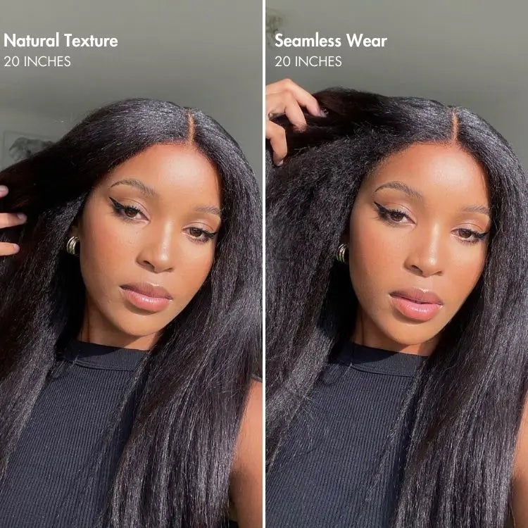 New Customers Only | Body Wave / Straight / Kinky / Deep Wave Human Hair U Part Wig