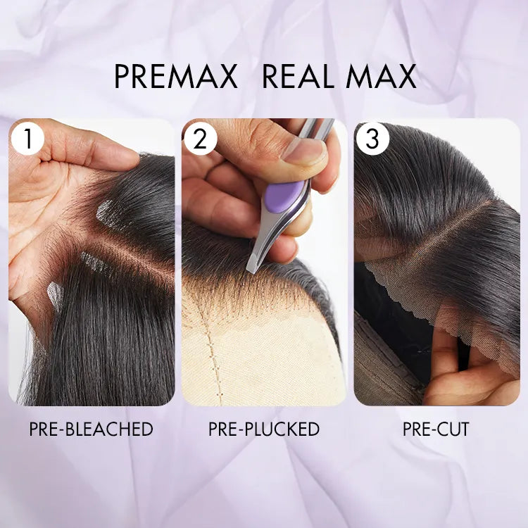 VIP ONLY | Silky Straight Middle Part Glueless 5x5 Closure Lace Long Wig Pre-Cut Lace