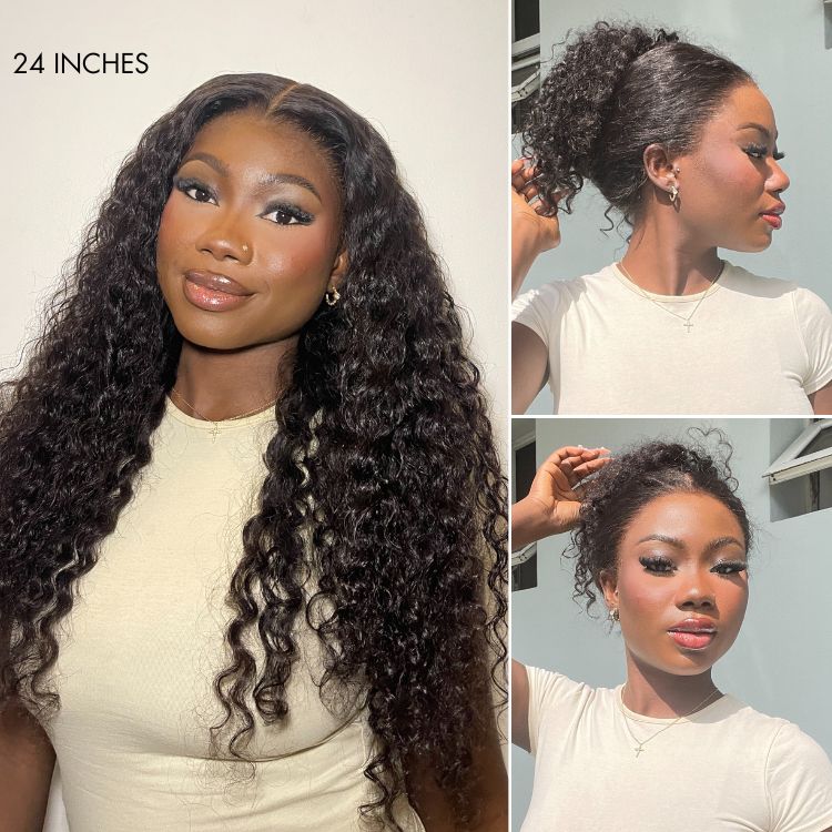 Luvme Flexiwig™ PreMax Wigs | Water Wave Flexi-Fit Invisi Drawstring Cap 360 Lace Long Curly Wig Pre-Cut Lace
