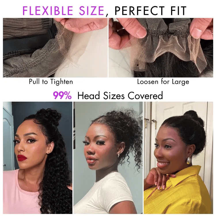 Luvme Flexiwig™ PreMax Wigs | Water Wave Flexi-Fit Invisi Drawstring Cap 360 Lace Long Curly Wig Pre-Cut Lace