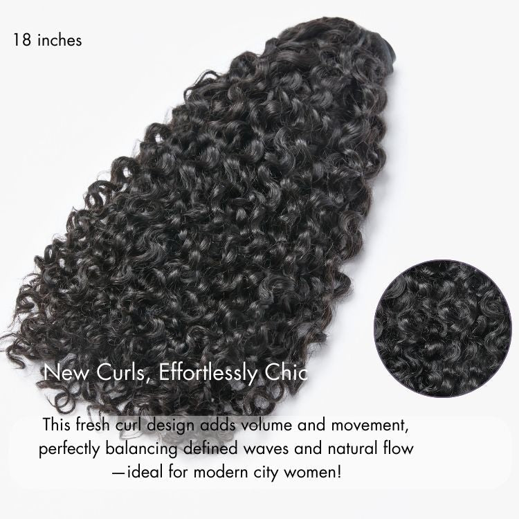 New Customers Only | Messy Burmese Curly Seamless Clip in Extensions Human Hair with Free Gift