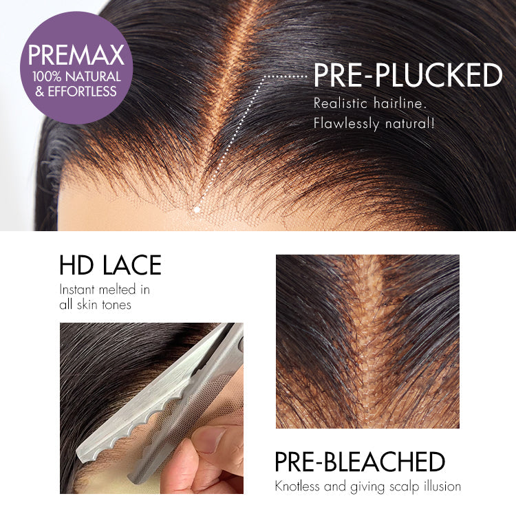 New Customers Only | Luvme All-Day Comfort™ Wig Layered Light Yaki Straight Glueless 7x6 Closure HD Lace Human Hair Wig Pre-Cut Lace