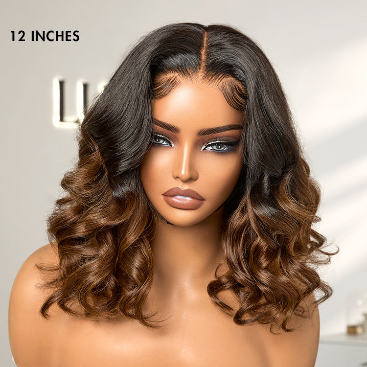 PreMax Wigs |  Ombre Brown Loose Body Wave Glueless 5x5 Closure Lace Wig Pre-Cut Lace - US Only