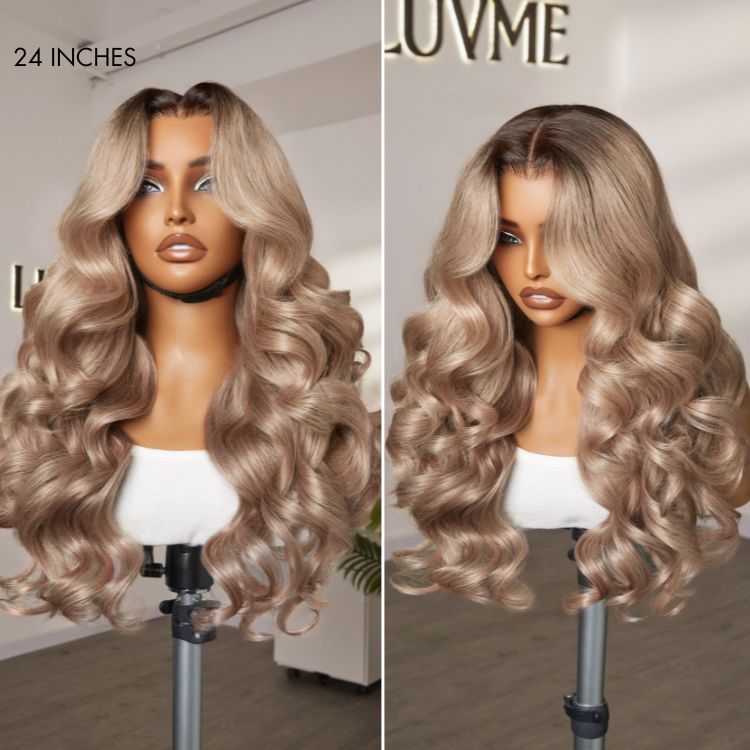 20''+$10=22'' | Ash Blonde Loose Body Wave 5x5 Closure Lace Glueless Wig Breathable Cap