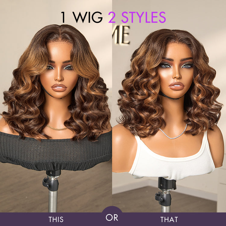 Luvme Hair 180% Density Elegant Chocolate Brown Loose Wave Minimalist HD Lace Glueless Wig Pre-Cut Lace - US Only
