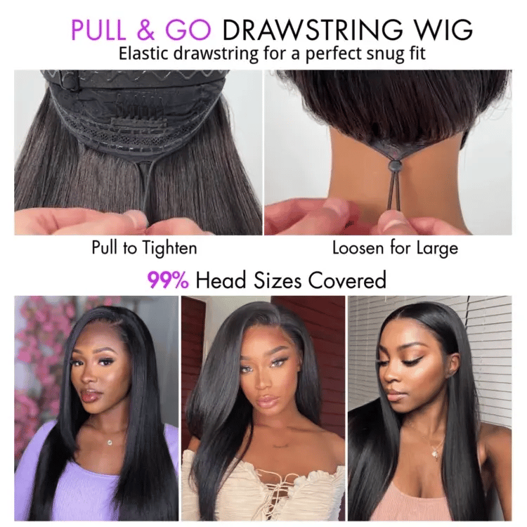 Tiktok Exclusive | PreMax 180% / 250% Density Water Wave Glueless Flexi-Fit Drawstring 13x4 Frontal Lace Fluffy Curly Wig Pre-Cut Lace