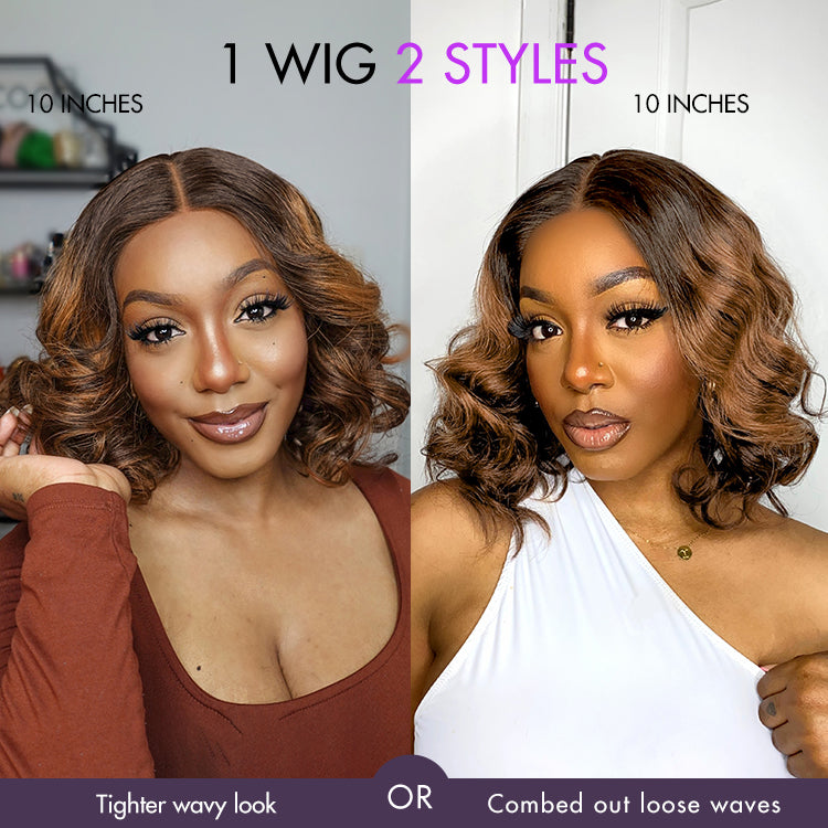 Luvme Hair 180% Density Elegant Chocolate Brown Loose Wave Minimalist HD Lace Glueless Wig Pre-Cut Lace - US Only