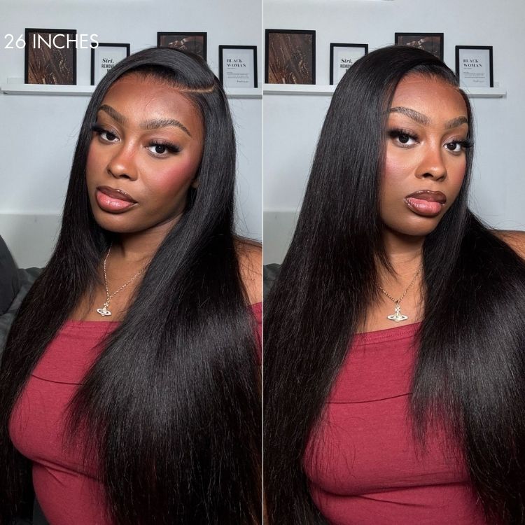 New Customers Only | Luvme All-Day Comfort™ Wig Layered Light Yaki Straight Glueless 7x6 Closure HD Lace Human Hair Wig Pre-Cut Lace