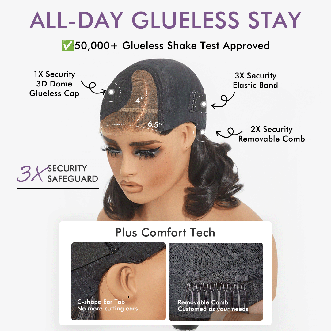 Luvme All-Day Comfort™ Wig 200% Density Brown Highlight Loose Body Wave Glueless Minimalist HD Lace Wig Pre-Cut Lace