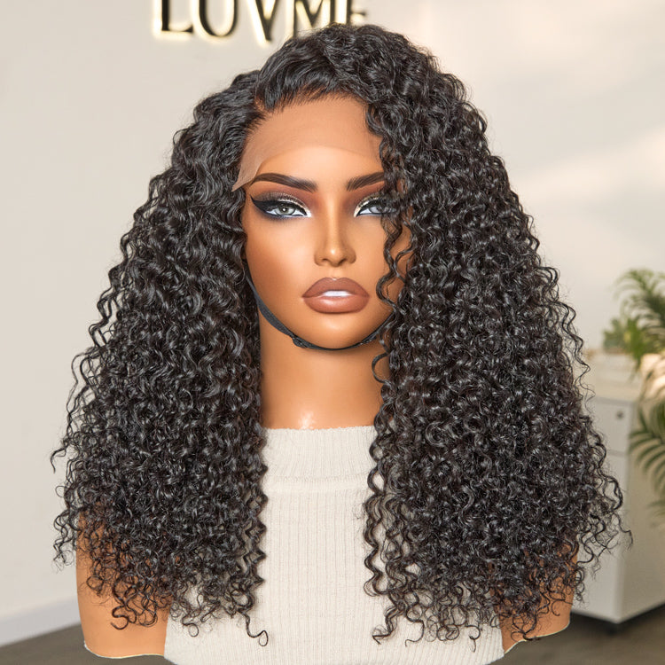 Water Wave Glueless 5x5 Closure Pre-Cut Lace Wet and Wavy Human Hair Wig