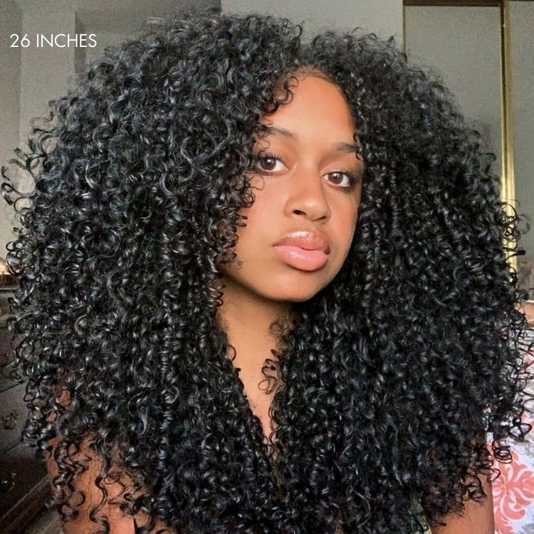 New Customers Only | Luvme Too Easy Texture™ 3-In-1 Half Wig 180% Density Kinky Curly / Yaki Straight Glueless Flexi-Fit Drawstring Wig