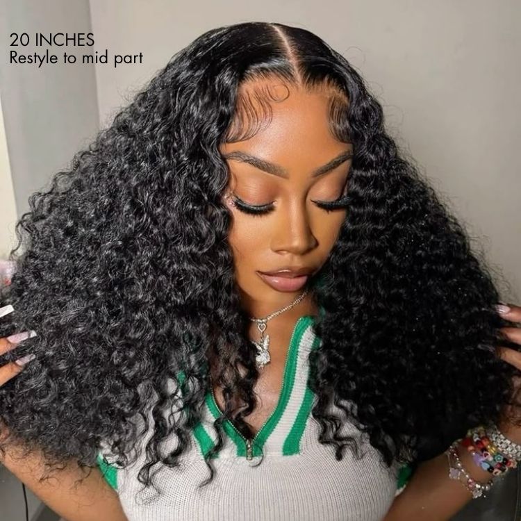 Wet and Wavy 5x5 Closure Pre-Cut Lace Water Wave Wig Glueless Side Part Human Hair Wig