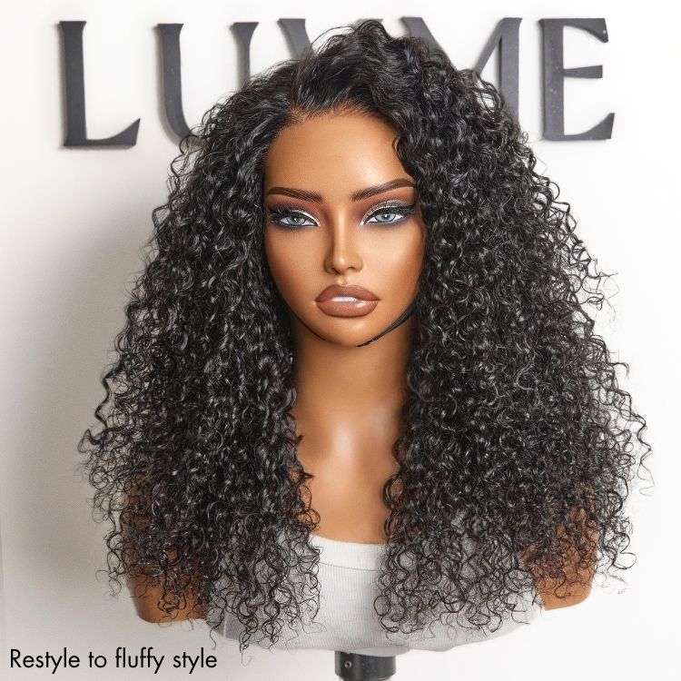 Water Wave Glueless 5x5 Closure Pre-Cut Lace Wet and Wavy Human Hair Wig