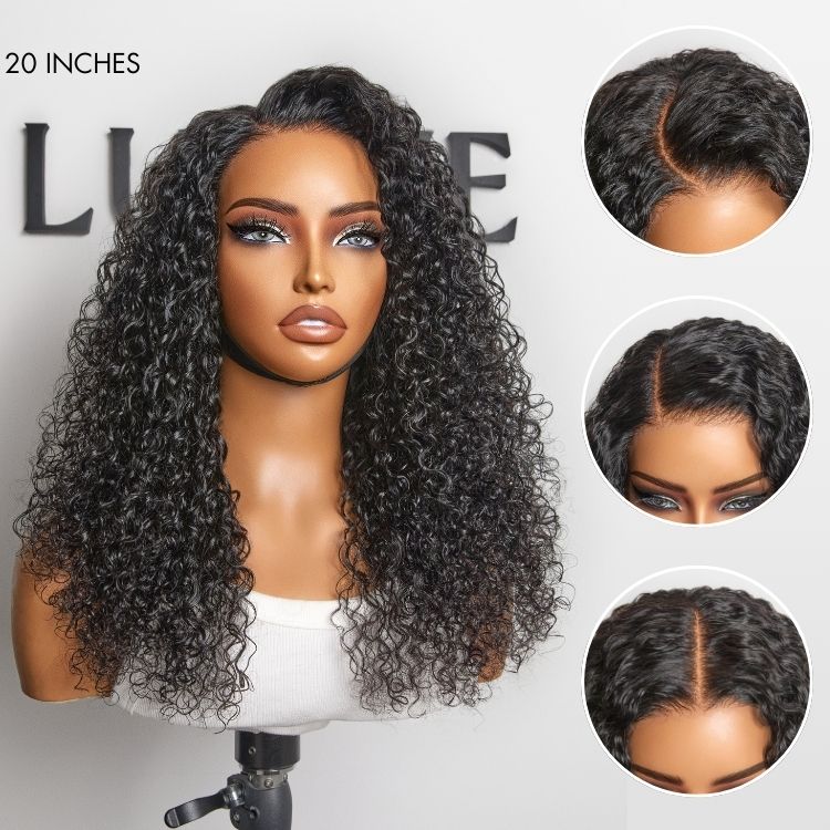 Water Wave Glueless 5x5 Closure Pre-Cut Lace Wet and Wavy Human Hair Wig