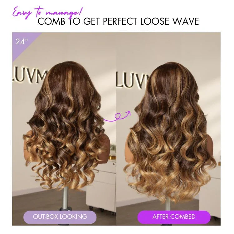 New Customers Only | Luvme All-Day Comfort™ Wig 180% Density Loose Body Wave Glueless 7x6 Closure HD Lace Human Hair Wig with Bangs Pre-Cut Lace