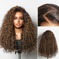 New Customers Only | Luvme All-Day Comfort™ Wig PartingMax Brown Highlights Funmi Curly 7x6 Closure HD Lace Glueless Wig Pre Cut Lace