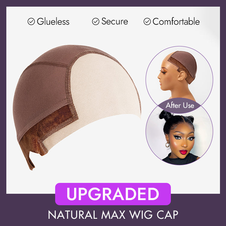 Upgraded Natural Max 1pc Wig Cap 2.0 – Non-Slip Wig Gripper with Grip Band & Transparent Lace for Lace Front Wigs | Add-on Item