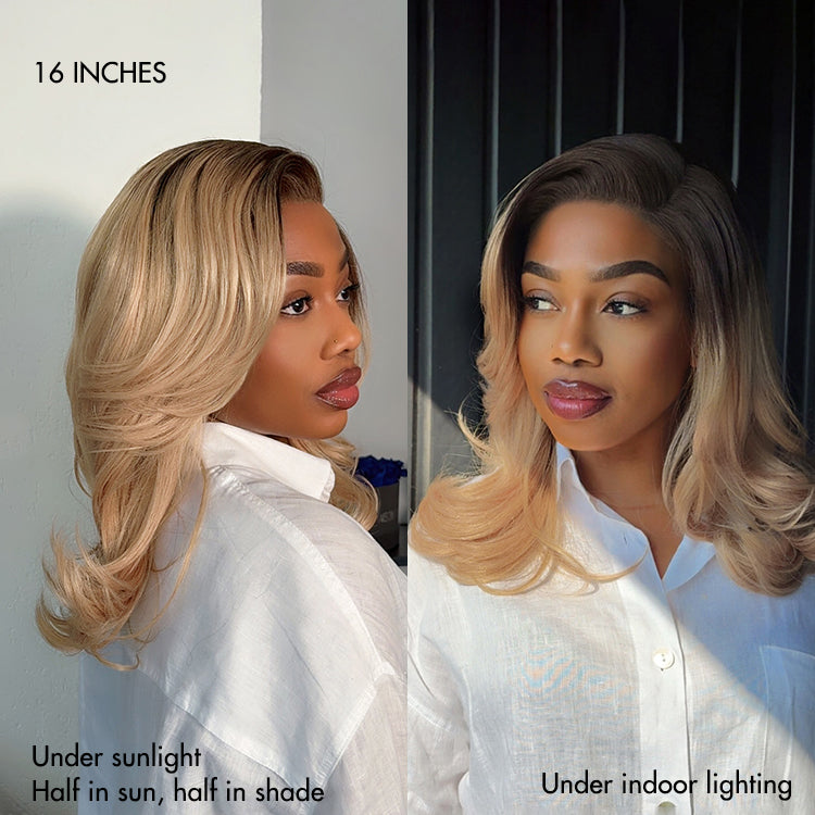 Effortlessly Chic Butterfly Cut Layered Wavy Glueless HD Minimalist Lace Short Wig