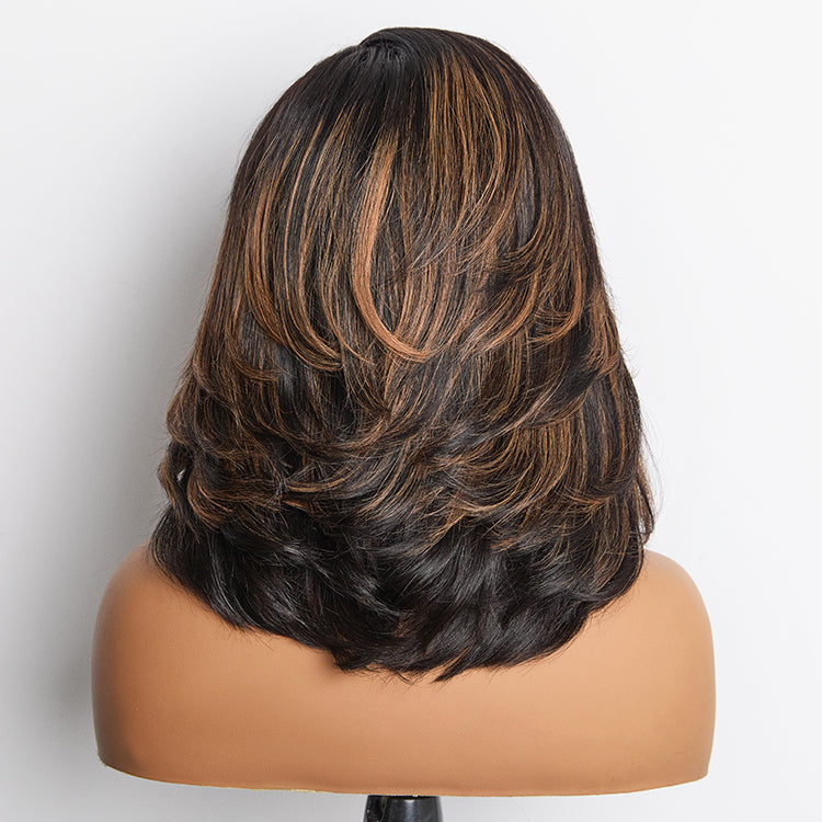 Shake Shape™ | Effortlessly Chic Layered Haircut Wavy Glueless HD Minimalist Lace Short Wig