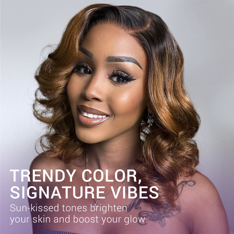 Bouncy Blonde Light Weight Left C Part Loose Wave Glueless 5x5 Closure Lace Wig Breathable Cap - US Only