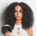 New Customers Only | Beginner Friendly 200% Density Glueless 5x5 Closure Pre-Cut Lace Afro Curly Wig Flexi-Fit Drawstring Cap