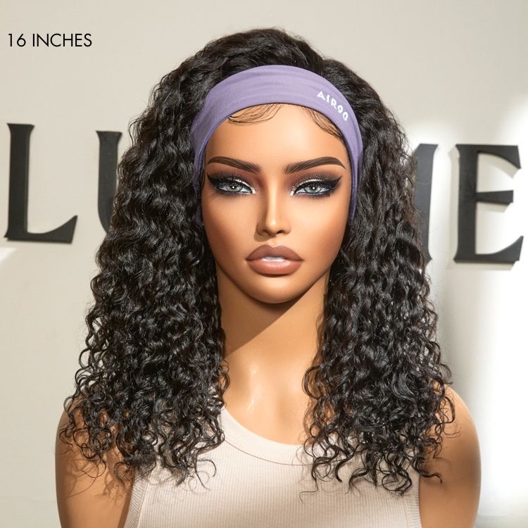 Exclusive Sale | Black Deep Wave Headband Wig (Get Free Trendy Headbands)