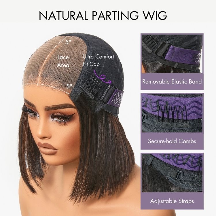 Readitress™ Ombre Brown Highlight Boho Braids Deep Curly Glueless 5x5 Closure Lace with Braided Top Human Hair Wig Pre-Cut Lace