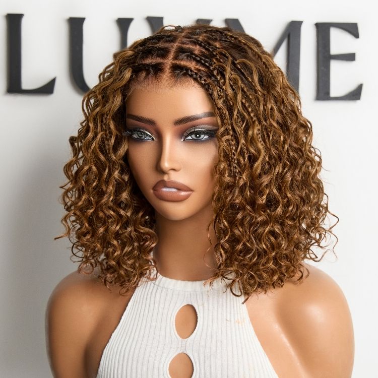 New Customers Only | Boho Braids Deep Curly Glueless 5x5 Closure Lace with Braided Top Human Hair Wig Pre-Cut Lace