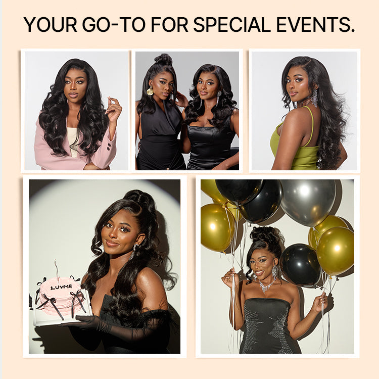 NatureMAX™ 200% / 250% Density Loose Wave Glueless Ear-to-ear 13x4 HD Lace Front Wig Pre-Cut Lace Flexi-Fit Drawstring Cap