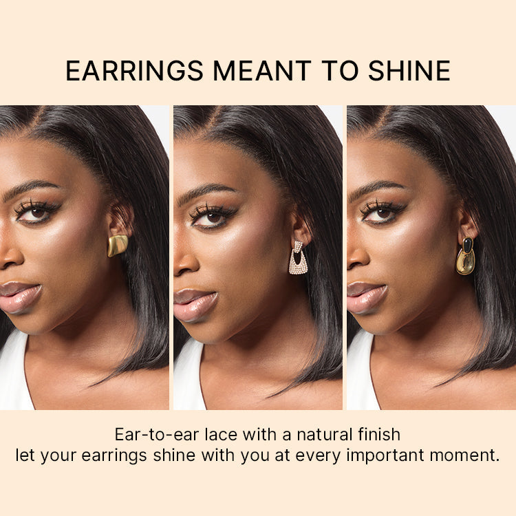 NatureMAX™ Silky Straight Glueless Ear-to-ear 13x4 HD Lace Front Wig Pre-Cut Lace