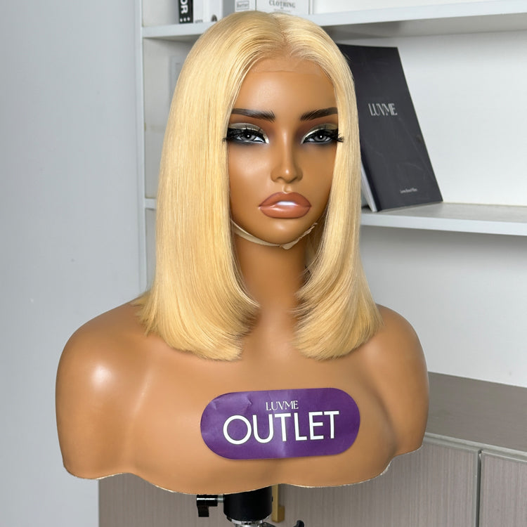Outlet |  613 Blonde Blunt Cut Bob Wig Glueless Deep Middle Part 2x6 HD Lace Wig