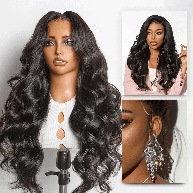 NatureMAX™ 200% / 250% Density Loose Wave Glueless Ear-to-ear 13x4 HD Lace Front Wig Pre-Cut Lace Flexi-Fit Drawstring Cap